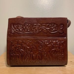 Vintage tooled leather purse